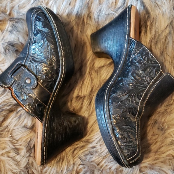 Sofft black leather mules clogs slip on shoes size 7M - Picture 2 of 7